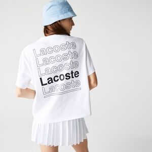 Women's LIVE crew neck loose print cotton tee